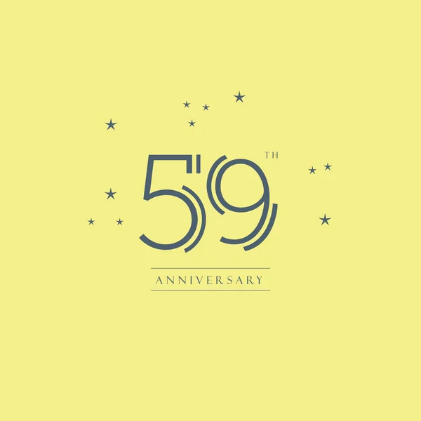 Logo zum 50. Jahrestag — Stockvektor