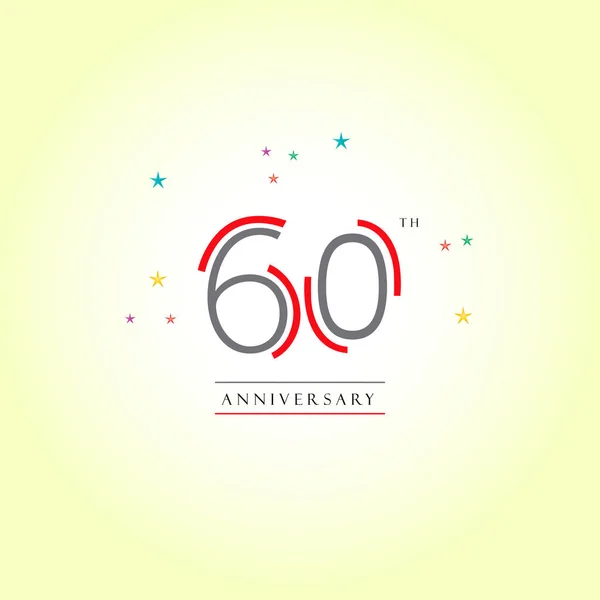 Logo du 60e anniversaire — Image vectorielle
