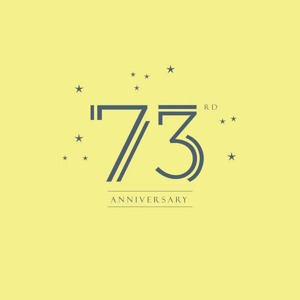 Logotipo do aniversário 73th —  Vetores de Stock