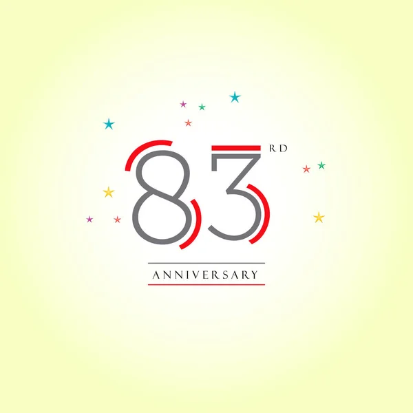 83ο λογότυπος της επετείου — Διανυσματικό Αρχείο