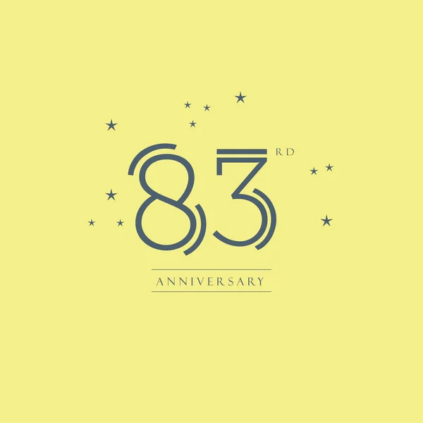 83th yıldönümü logosu — Stok Vektör