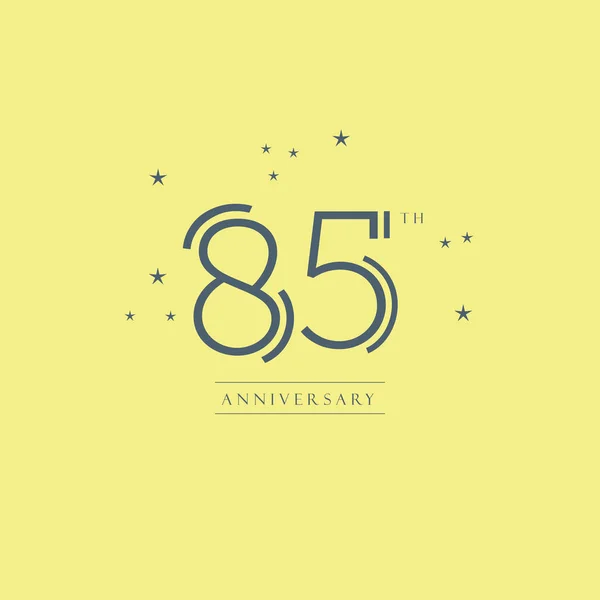 85th logo dell'anniversario — Vettoriale Stock