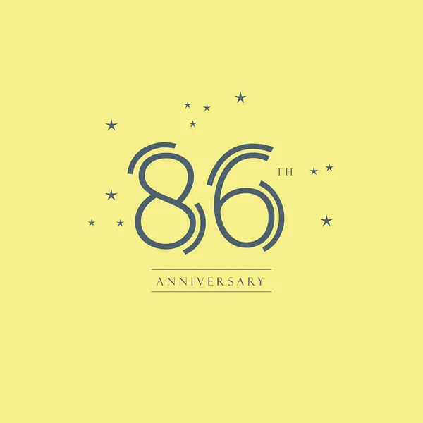 Logo dell "86esimo anniversario — Vettoriale Stock