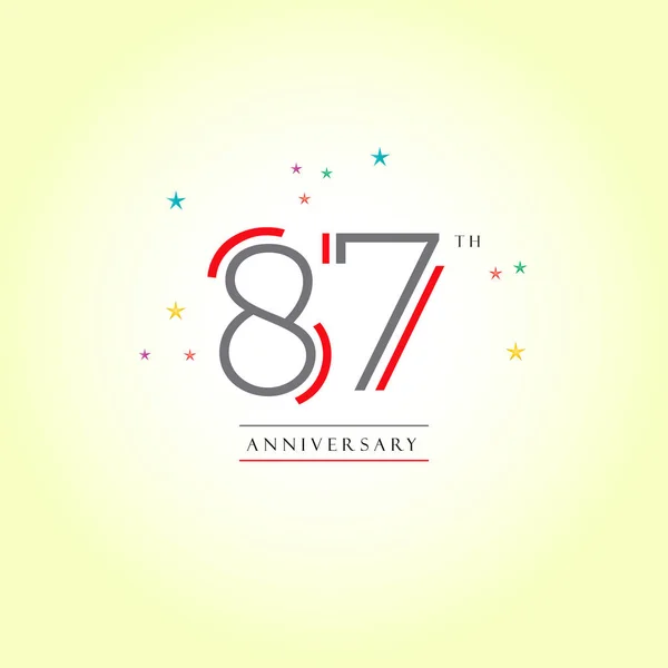87th Anniversary logo — Stock Vector