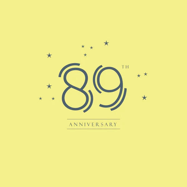 Логотип к 89-летию — стоковый вектор