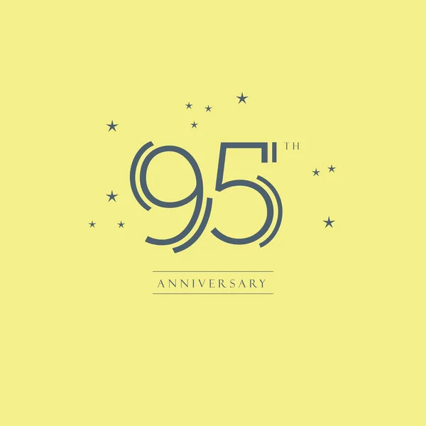 Логотип к 95-летию — стоковый вектор