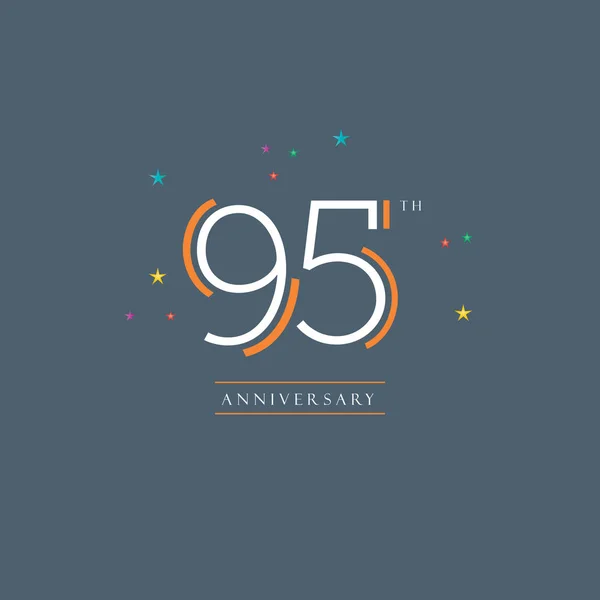 Logo del 95esimo anniversario — Vettoriale Stock