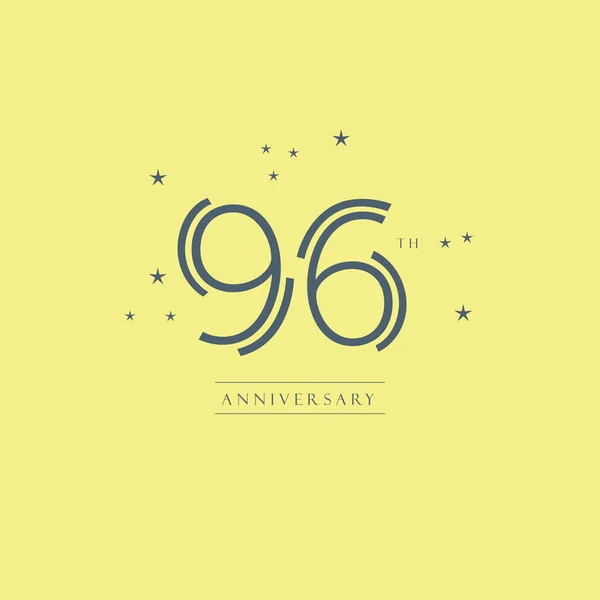 96th Anniversary logo — Stock Vector