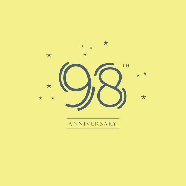 Logo du 98e anniversaire — Image vectorielle