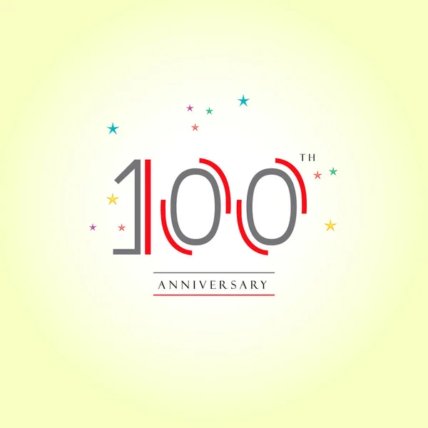 100th Anniversary logo — Stock Vector