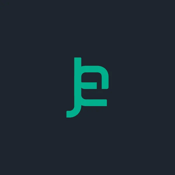 Csatlakoztatott Je-logó tervezés — Stock Vector