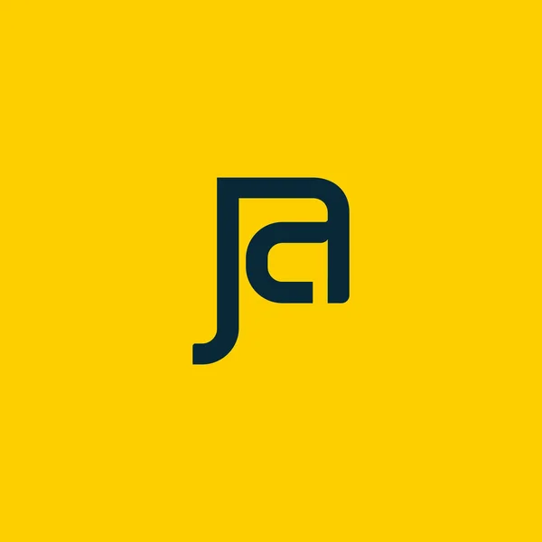 Design of connected logo Ja — Stock Vector