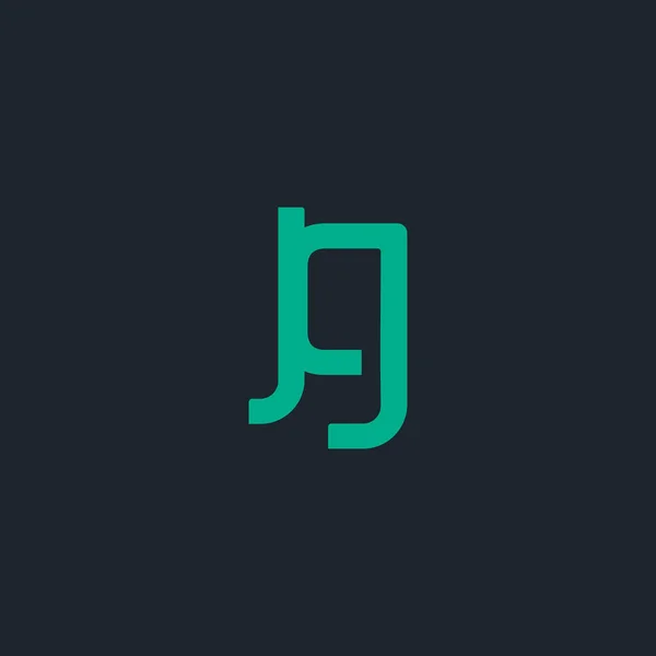 Projeto do logotipo conectado Jg —  Vetores de Stock