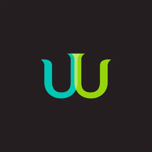 Diseño del logo conectado Uu — Vector de stock