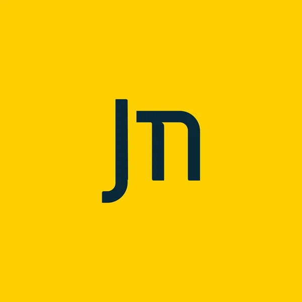 Projeto do logotipo conectado Jm —  Vetores de Stock