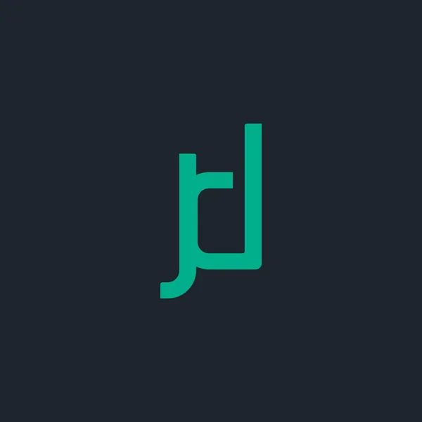 Дизайн связанного логотипа Jd — стоковый вектор