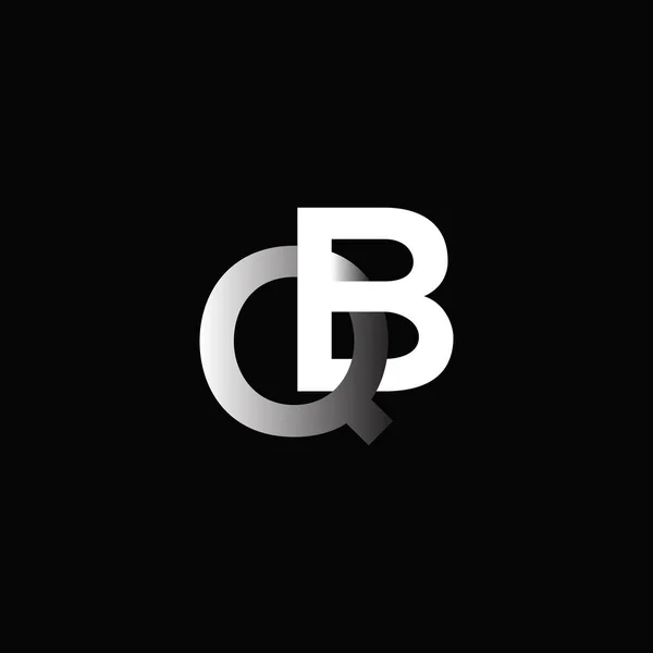 Entwurf des verbundenen Logos qb — Stockvektor