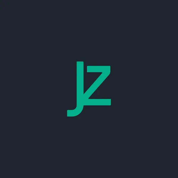 Desain dari logo tersambung Jz - Stok Vektor