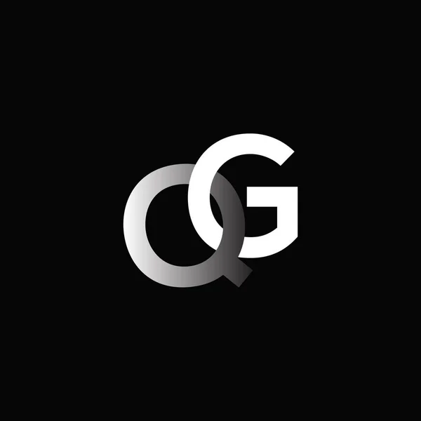 Дизайн підключеного логотипу Qg — стоковий вектор
