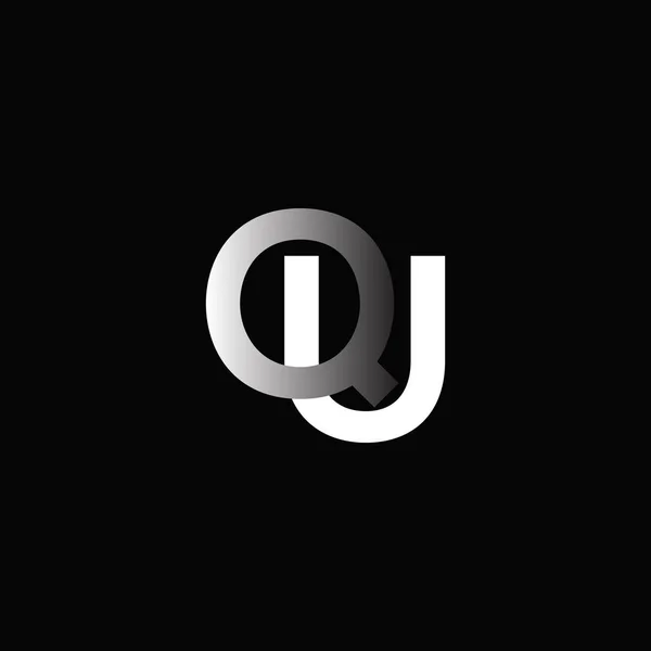 Design del logo collegato Qu — Vettoriale Stock