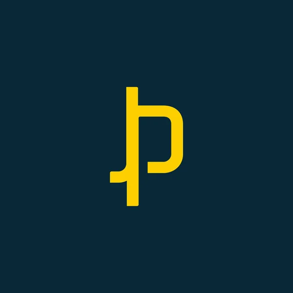 Ontwerp van verbonden logo Jp — Stockvector