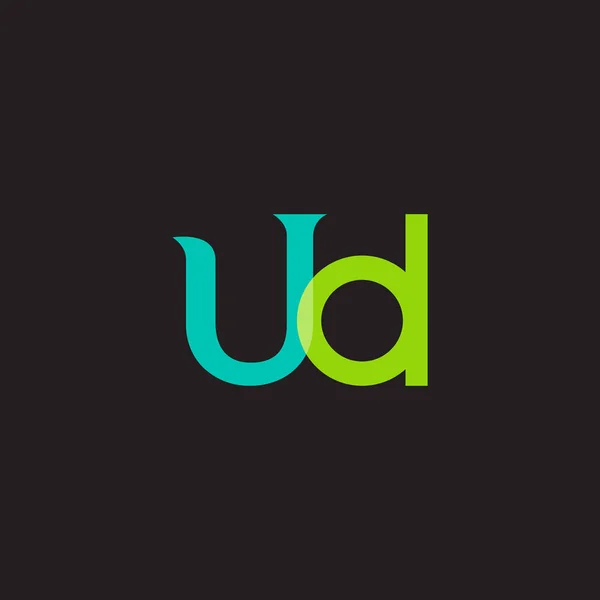 Conception du logo connecté Ud — Image vectorielle