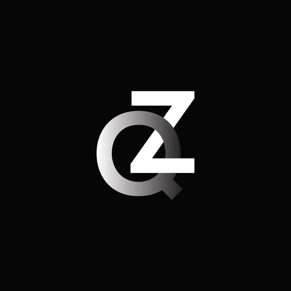 Tasarım bağlı logosunun Qz — Stok Vektör