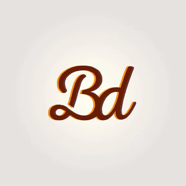 Cartas comuns logótipo BD — Vetor de Stock
