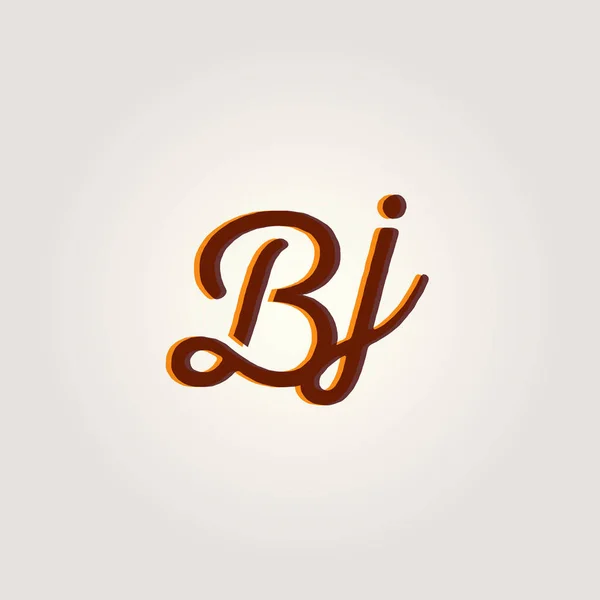 Gezamenlijke brieven Bj logo — Stockvector