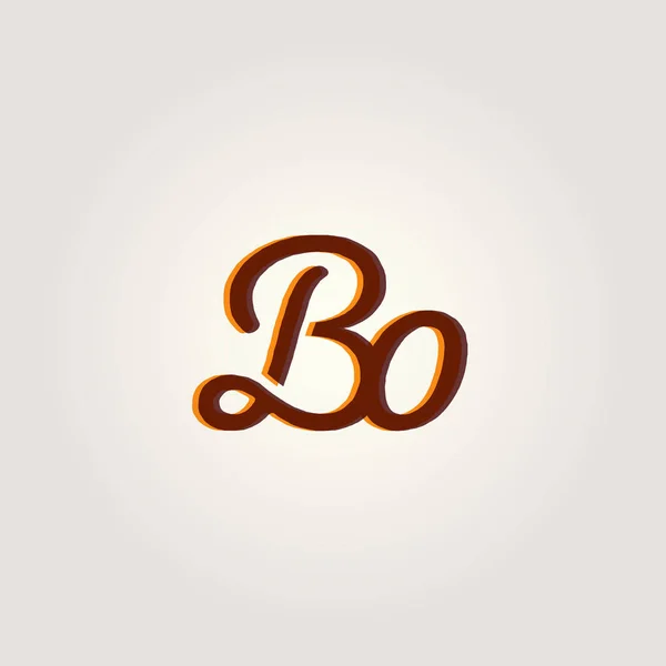 Gezamenlijke brieven Bo logo — Stockvector