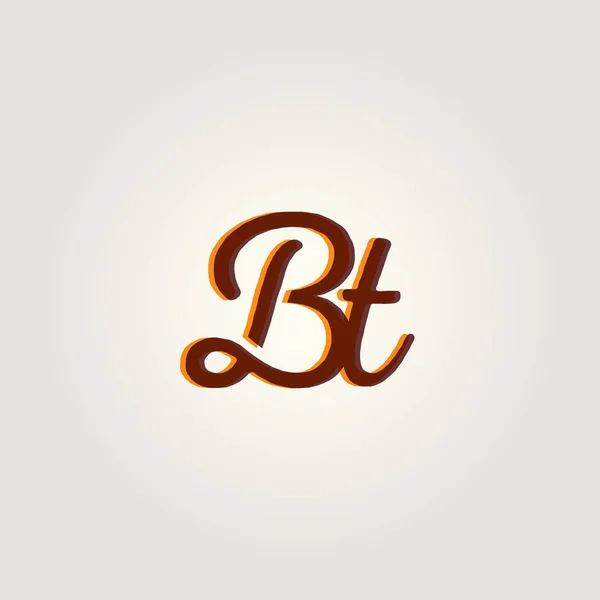 Gemeinsame Buchstaben bt logo — Stockvektor
