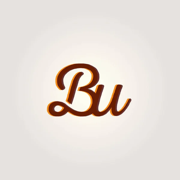 Wspólne logo Bu litery — Wektor stockowy