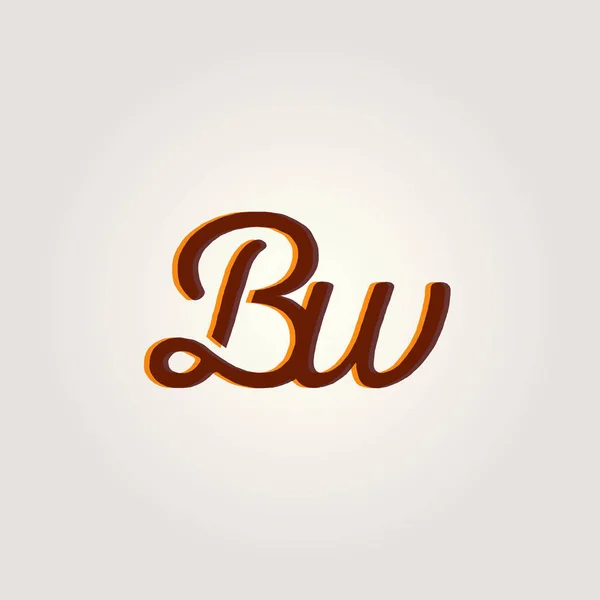 Wspólne logo Bw litery — Wektor stockowy