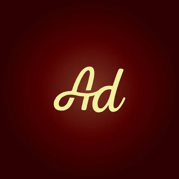Közös levelet Ad logó — Stock Vector