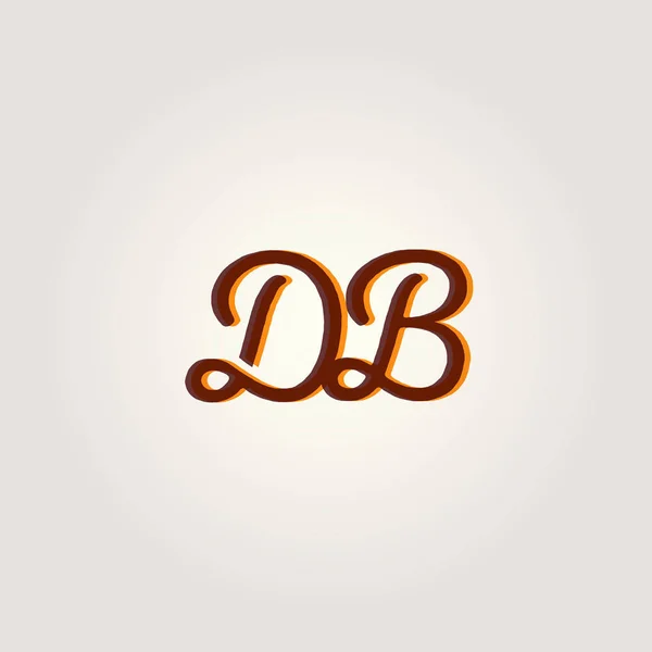 Vegyes levelek Db logó — Stock Vector