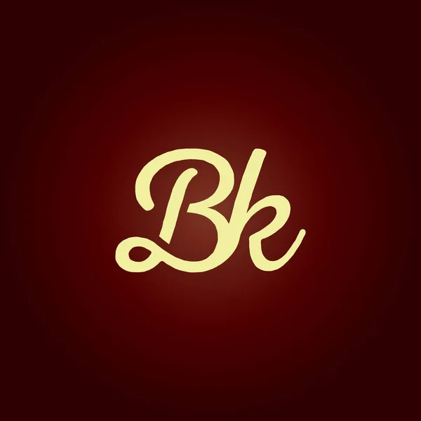 Gezamenlijke brieven Bk logo — Stockvector