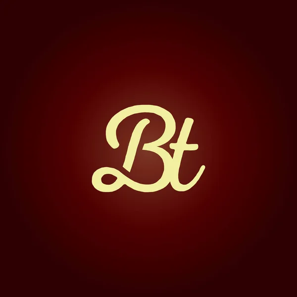 Gemeinsame Buchstaben bt logo — Stockvektor