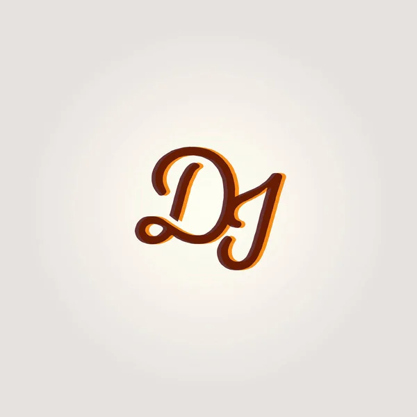 Wspólne logo Dj litery — Wektor stockowy
