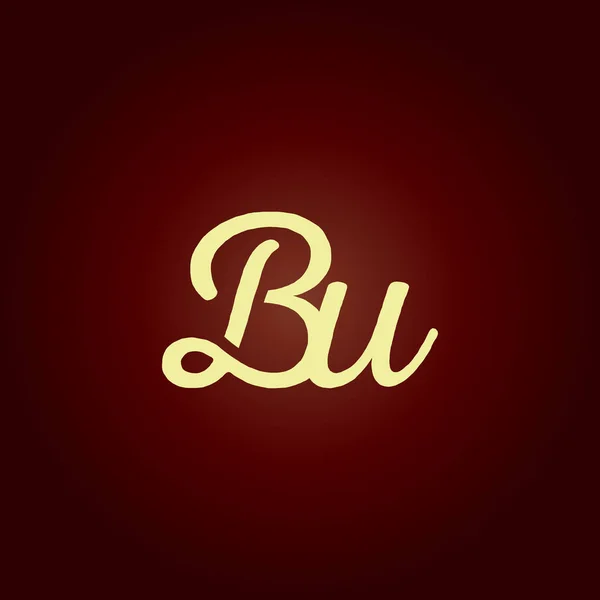 Joint letters BU logo — Stock Vector