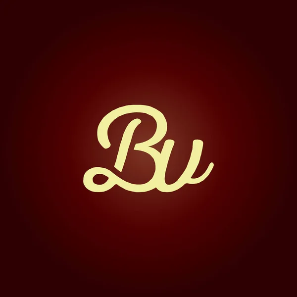 Joint letters BU logo — Stock Vector