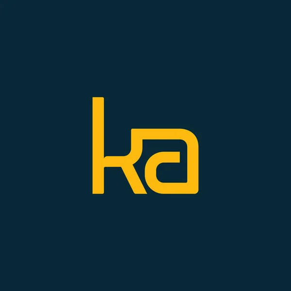 Aangesloten ka brieven logo — Stockvector