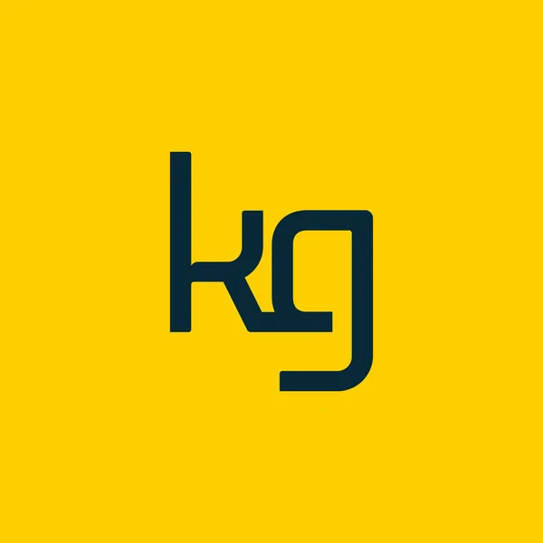 Logo litery podłączonych kg — Wektor stockowy
