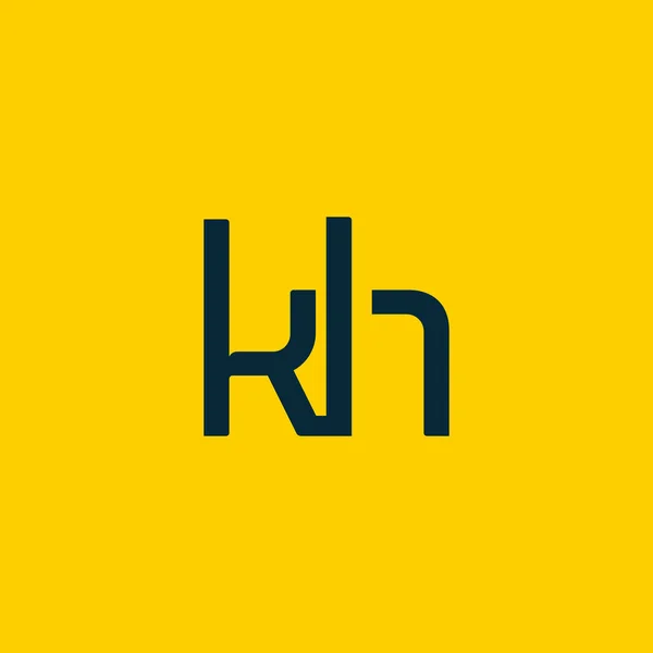 接続されている kh の文字ロゴ — ストックベクタ