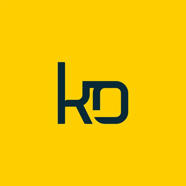 Logotipo de letras ko conectado — Vetor de Stock