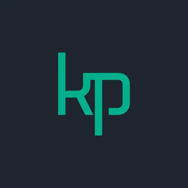 Spojení písmen logo kp — Stockový vektor