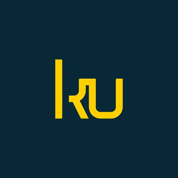 Logotipo de letras ku conectadas — Archivo Imágenes Vectoriales