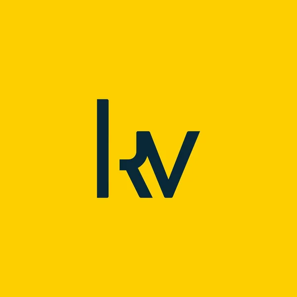 Połączonych kv listów logo — Wektor stockowy