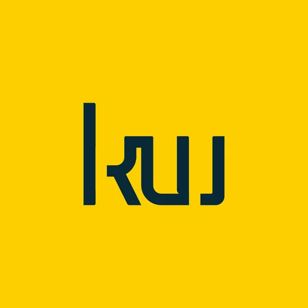 Kw conectada letras logo — Archivo Imágenes Vectoriales