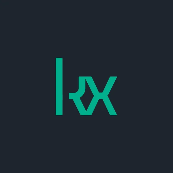 Logotipo de letras kx conectado — Vetor de Stock