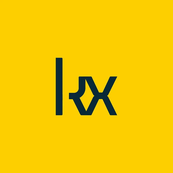 Kx conectada letras logo — Vector de stock
